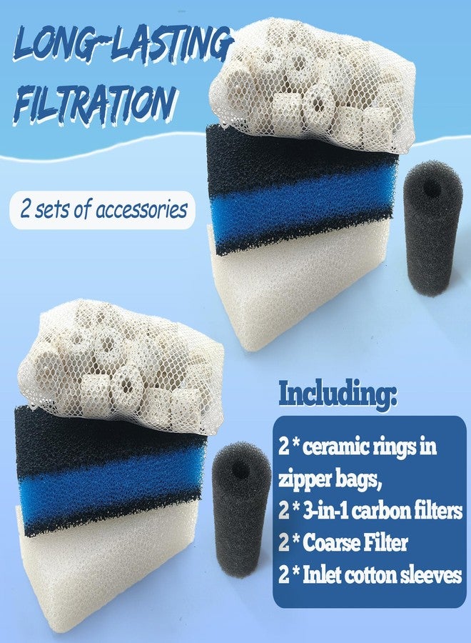 PurifyLogix 2 Sets of Upgraded Three-Stage Filtration Fish Tank Filter for AquaClear 50 Power Filter, 2 Set of Replacement Maintenance Kit for Fish Tank Filter for 20- to 50-Gallon Aquariums - Image 4